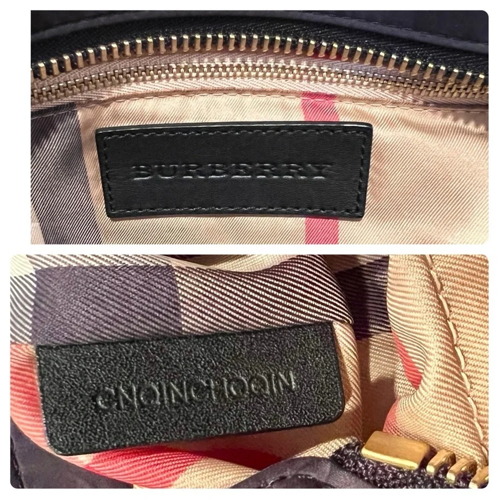 Burberry Black Quilted Nylon Baby Bag Tote - Picture 13 of 16